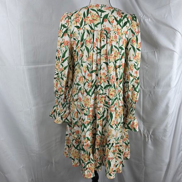 Pomander Place Dress Women XS Floral Long Sleeve Tiered Boho Cottagecore Indie - Picture 6 of 11
